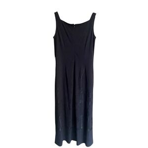 Rimini by Shaw Black Maxi Dress Floral Sleeveless Evening‎ Party Dress 10